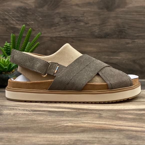 NIB Toms Marisa Cross Strap Slingback Flat Sandal - Picture 8 of 13